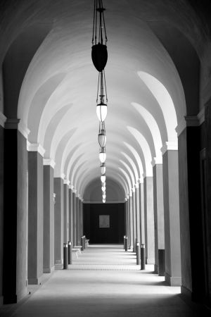 Hallway   Getty Villa  Malibu, California